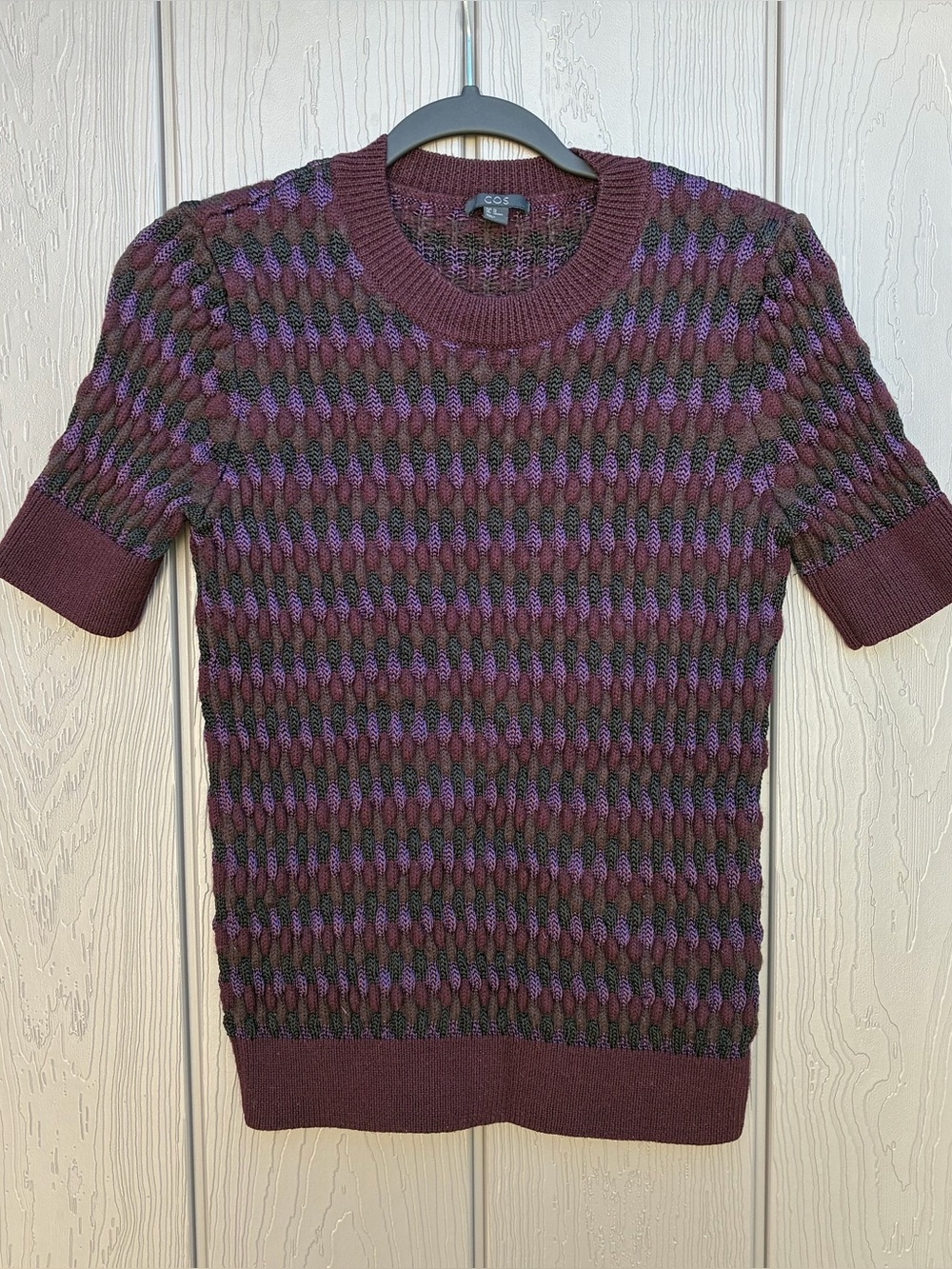 COS Soft Wool and Viscose Sweater Top Purple XS Dark Academia Whimsigoth Witchy